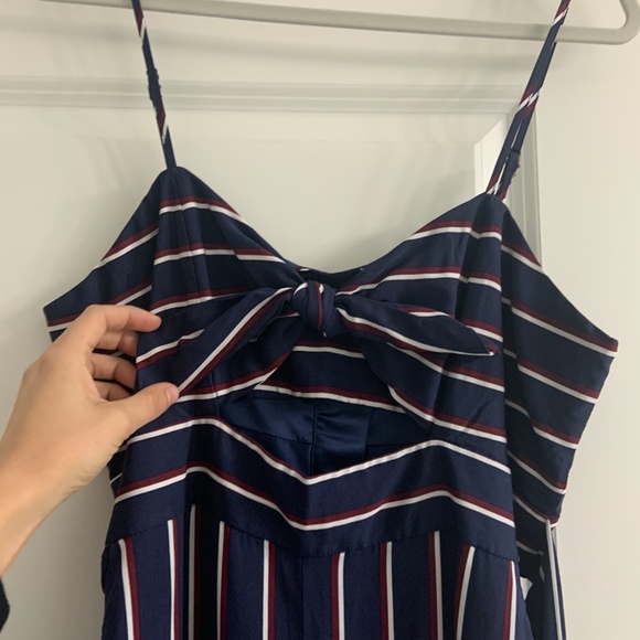Bardot Lulu Jumpsuit in Navy Stripe NWT - Picture 4 of 5
